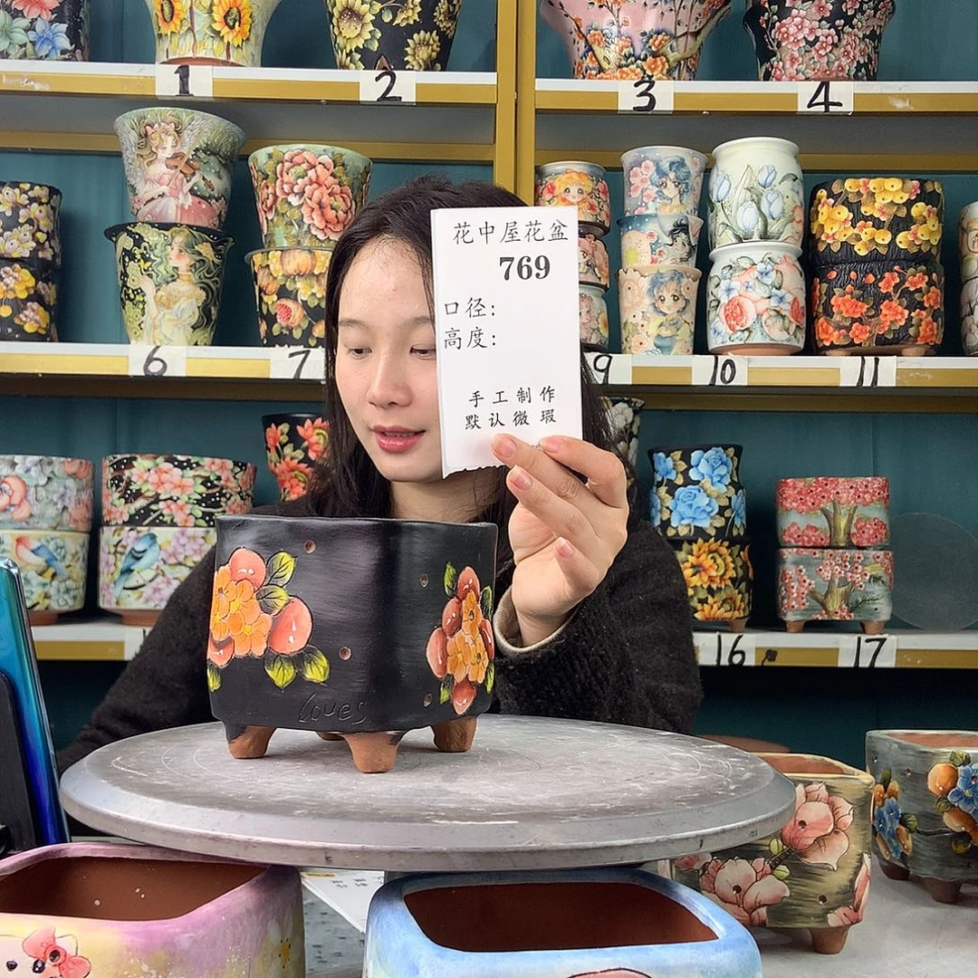 陶景德镇手工花盆769