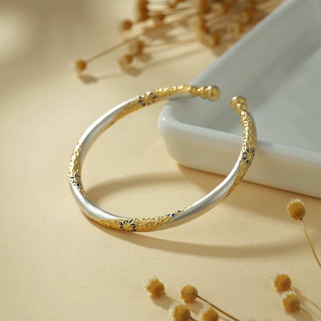 足银手镯 【云上叙】足银手镯-V91251-Y（商城）