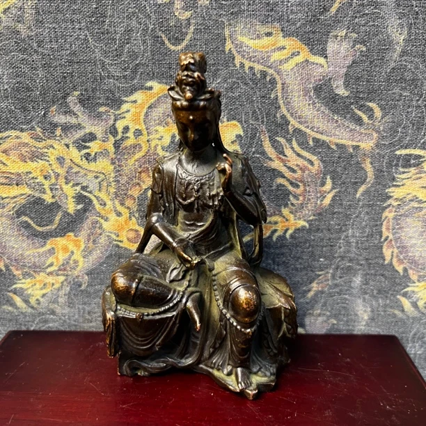 【闪购链接】铜水月观音摆件