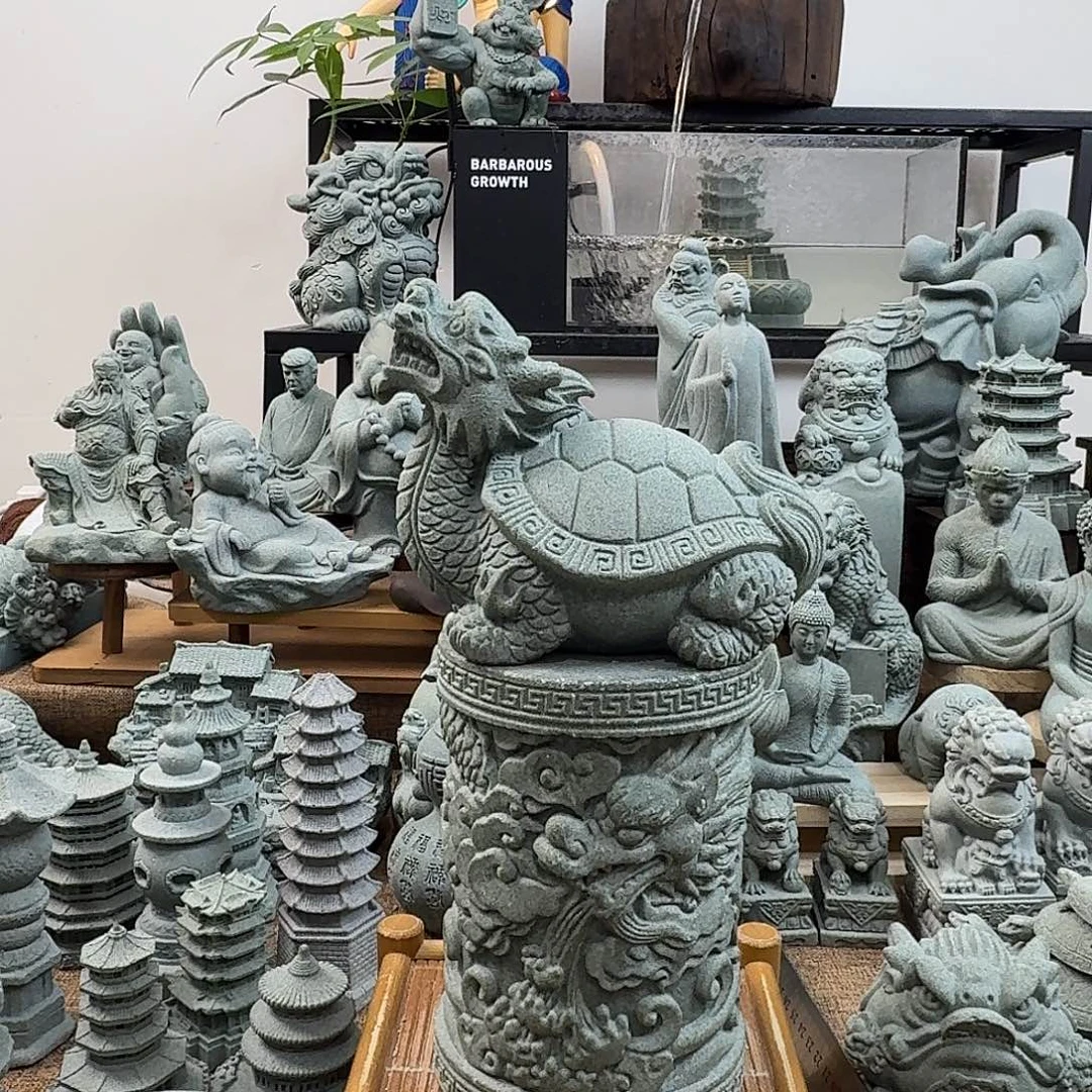 石材青砂石流水龙龟