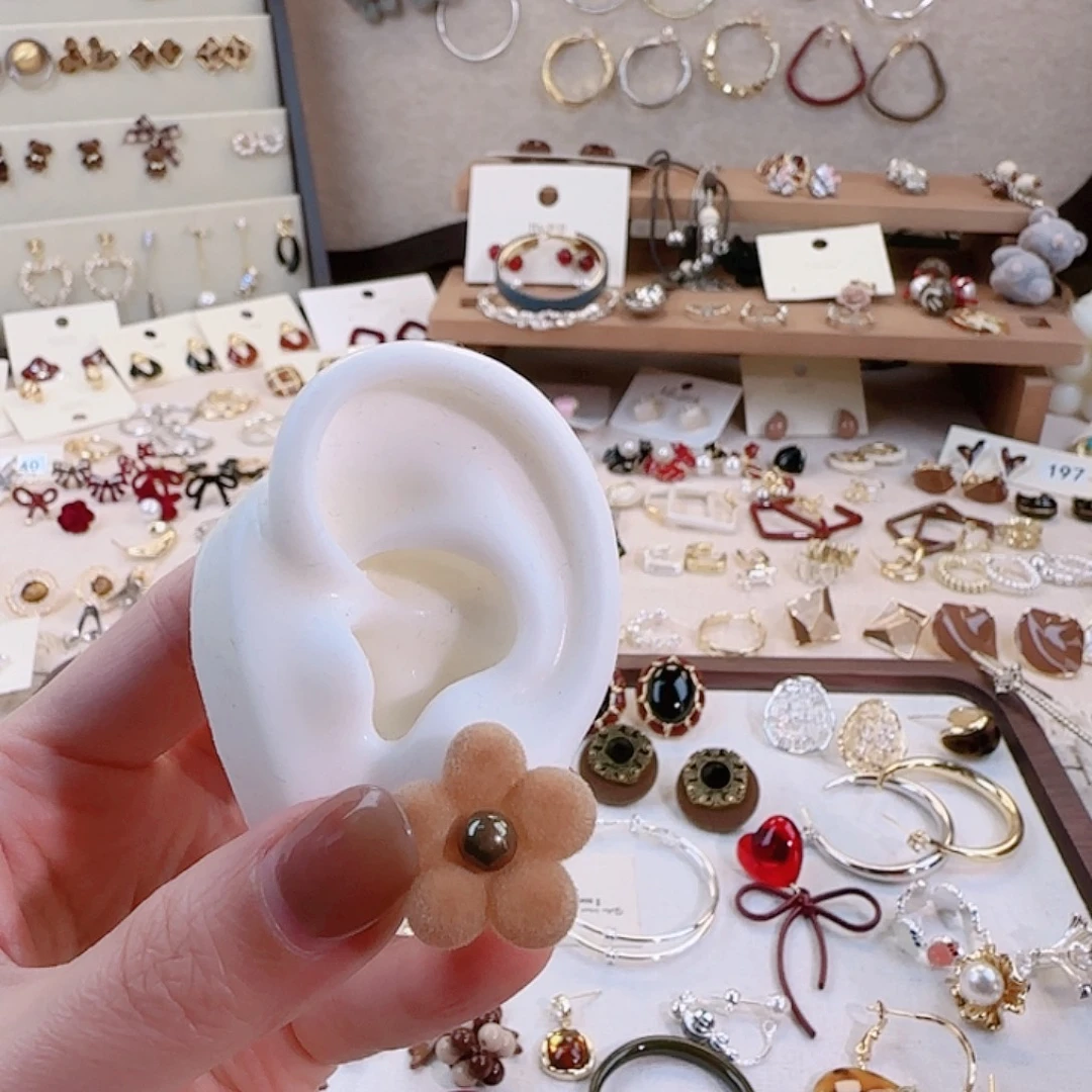 仿珍珠铜合金925银耳钉