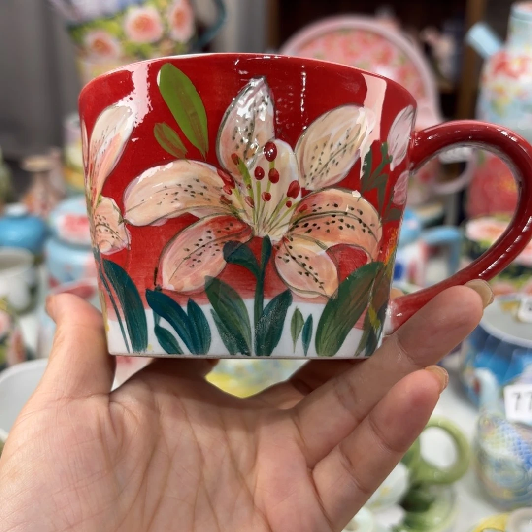 瓷片景德镇手绘高温釉下彩陶瓷茶具