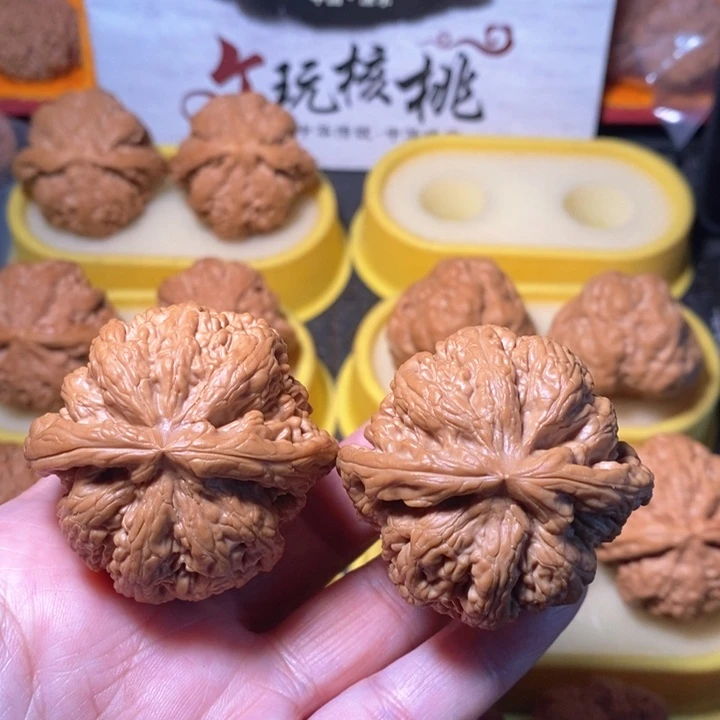 文玩核桃把件粗筋 精对45 43