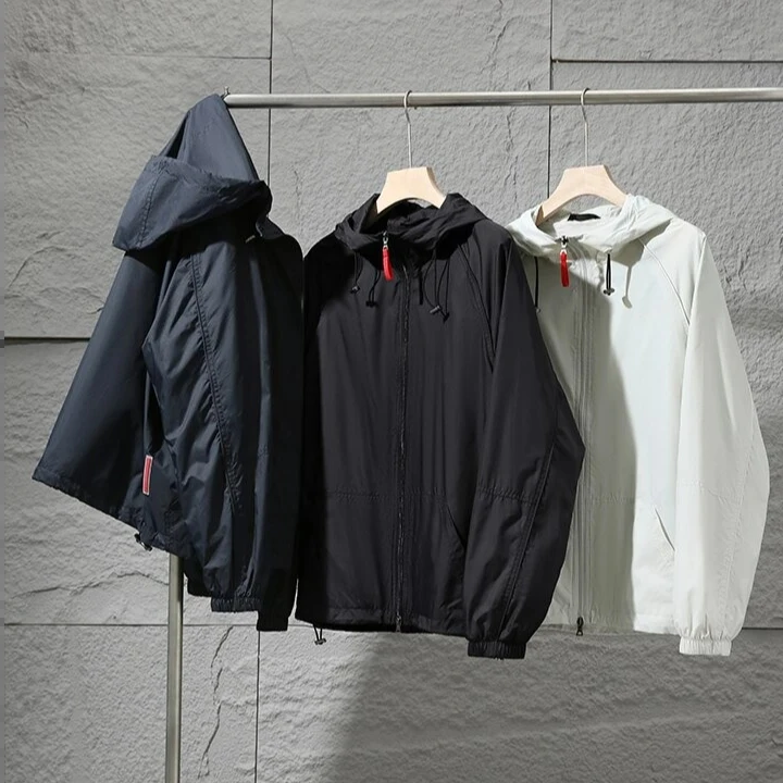 轻奢小红绳！上身忒高级！金属尼龙防撕裂男士百搭连帽夹克外套潮