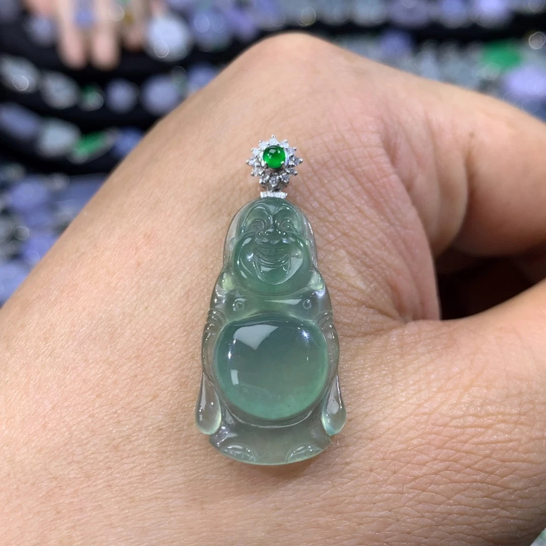 翡翠18K金镶嵌戒指