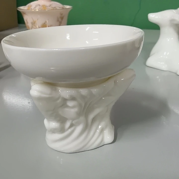 高端羊脂玉一体全瓷茶漏