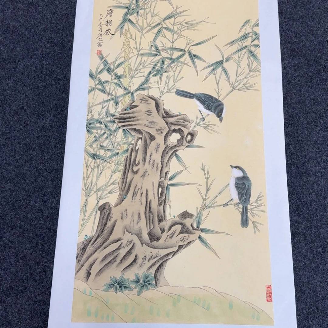 国画纯手绘山水花鸟作品