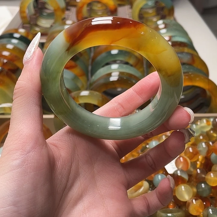 蛇纹石玉未镶嵌手镯56.2