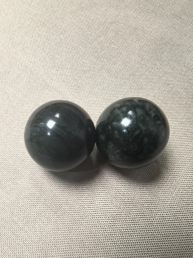 手工雕刻件手球一对