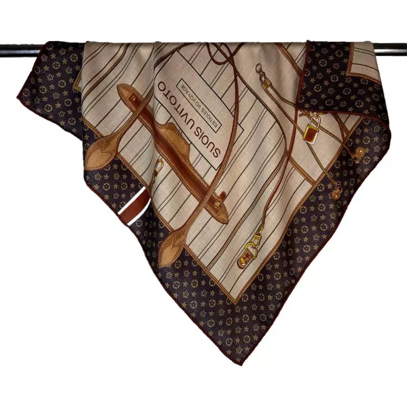 丝纡 经典 桑蚕丝羊毛65cm丝毛方巾室外保暖围巾超美