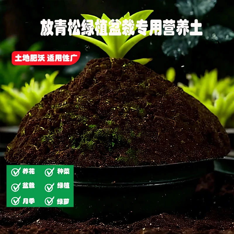 放青松绿植盆栽专用土营养土养花种菜土壤种植土绿植家用种花土