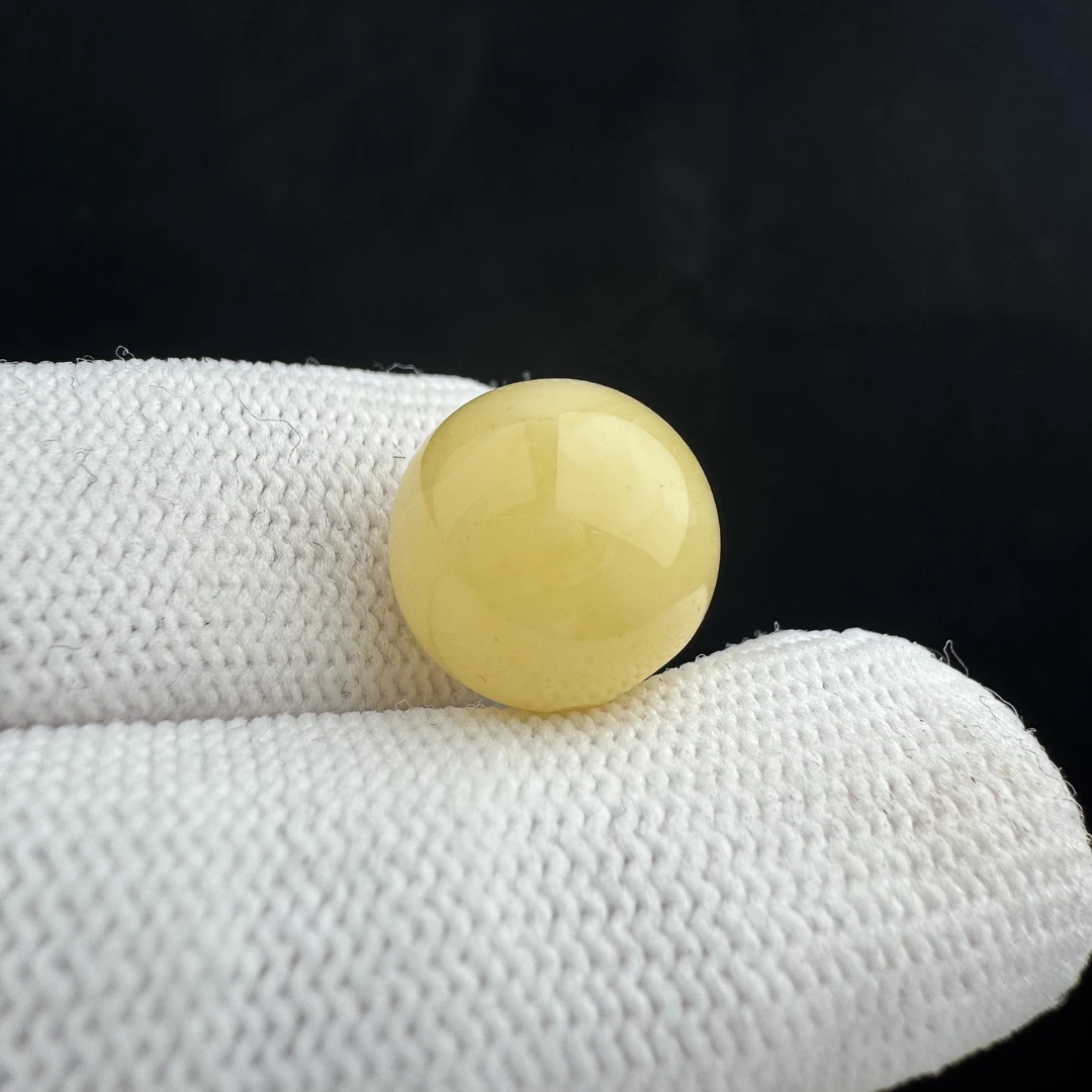 D4341天然蜜蜡 瑕疵特价圆珠13.1mm支持复检假一罚十