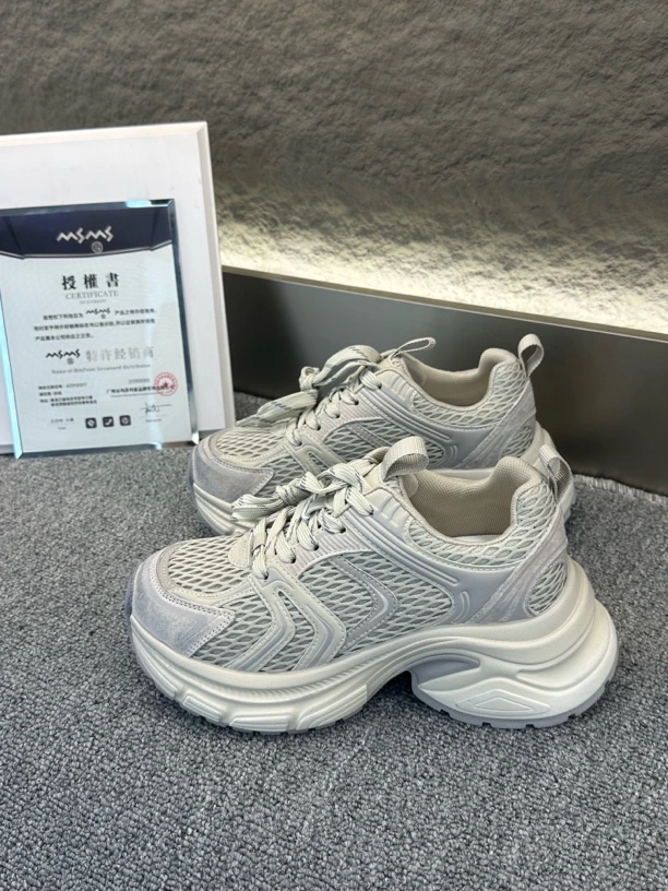 玛莎玛索28-395女款秋季休闲时尚百搭白灰老爹鞋