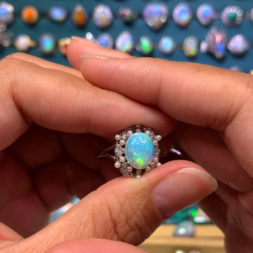 【闪购商品】欧泊银S925镶嵌戒指款式