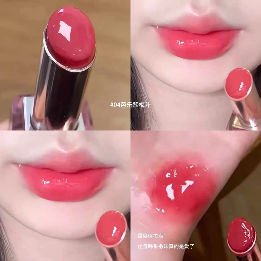 打破沉闷的女高韩味唇釉 固体口红唇冻桃粉郁金香草莓粉红色唇膏