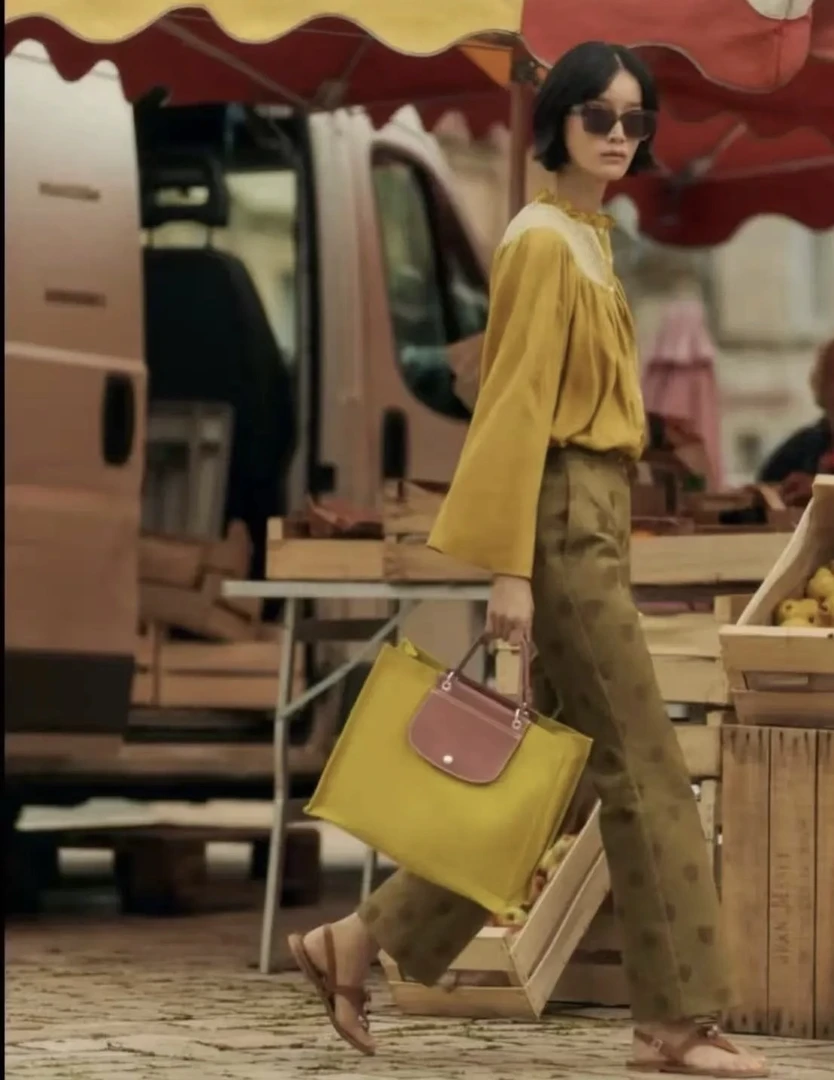 72530大阪限定-新版尼龙袋大号可折叠收纳手提包气质复古