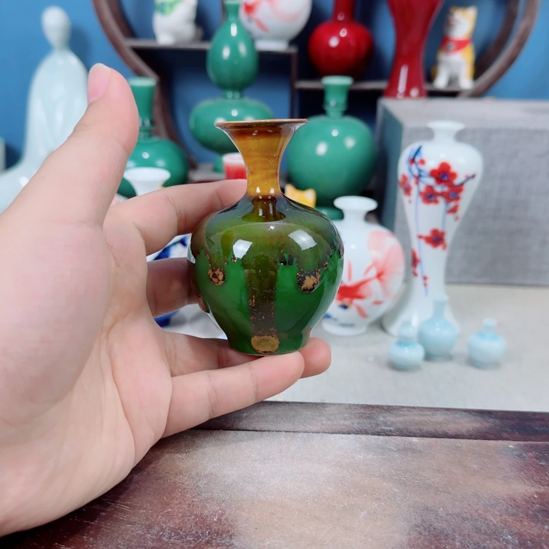 陶瓷手工小花器摆件