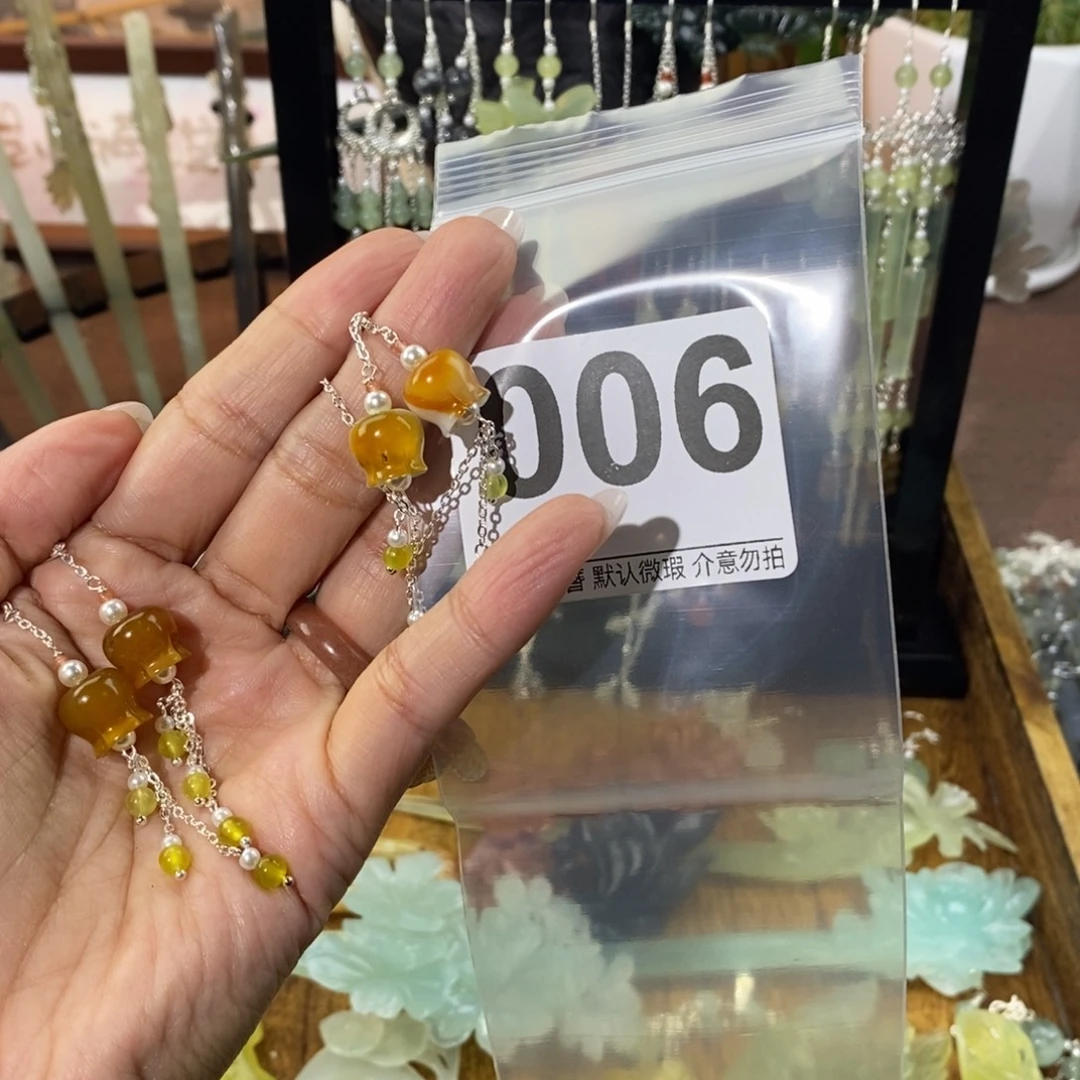 ゛***丶蛇纹石玉未镶嵌发饰