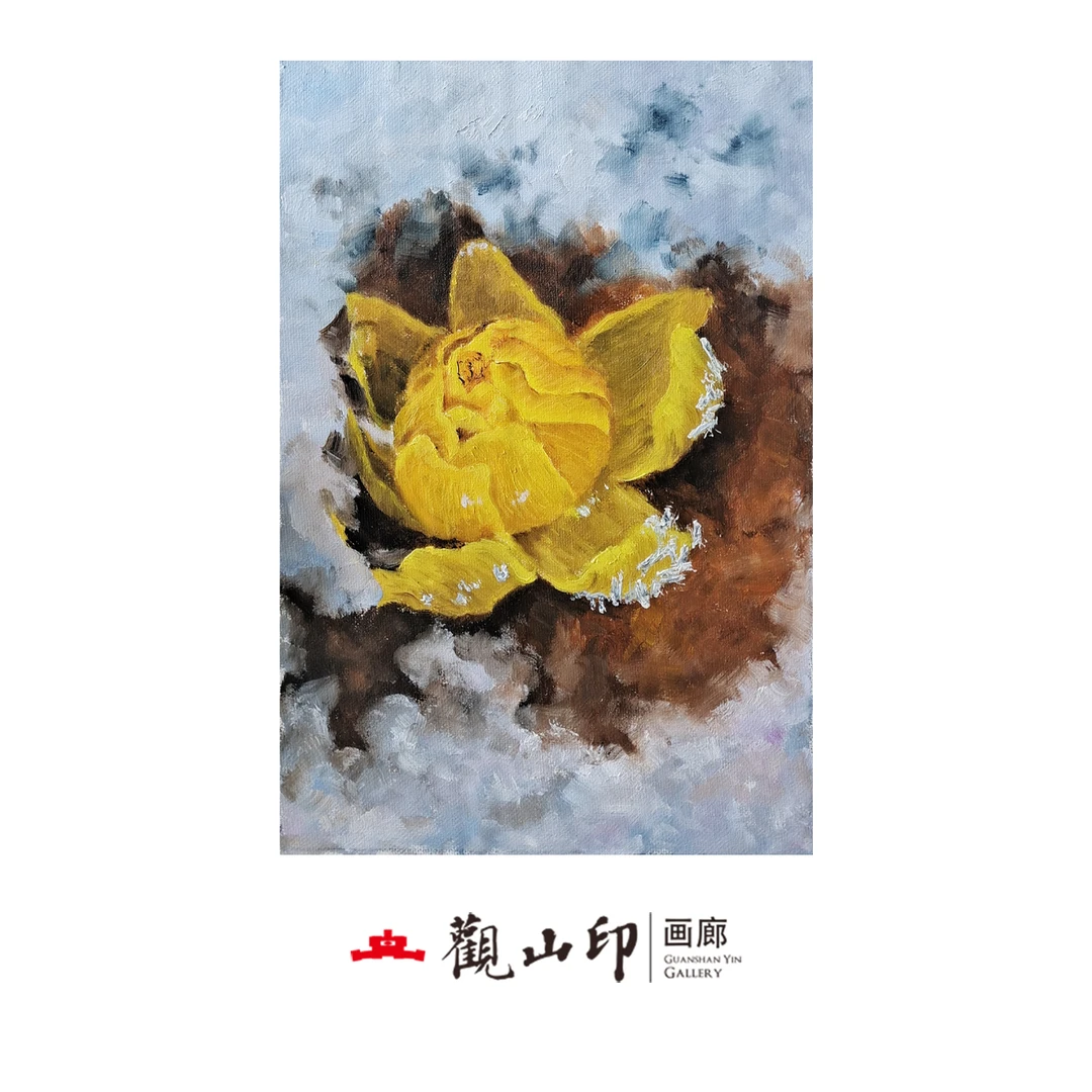 H原创手绘风景油画20x30cm花卉作品3304