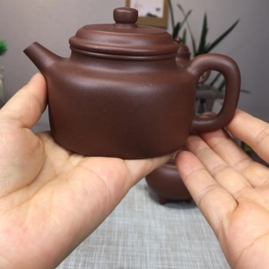 紫砂茶壶二号井紫泥德中200cc