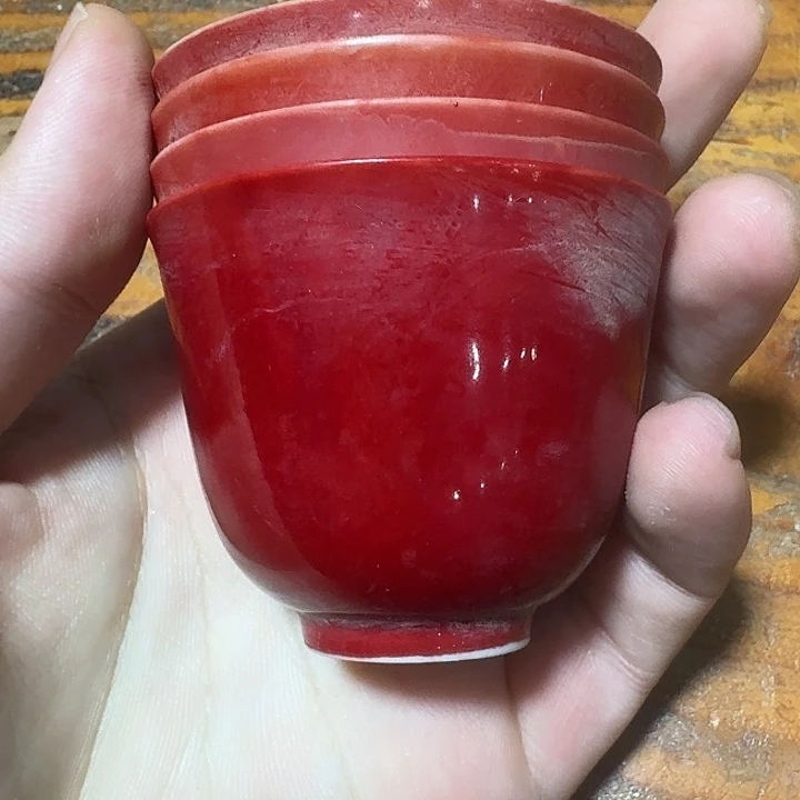 陶其他朗红4个杯子包邮