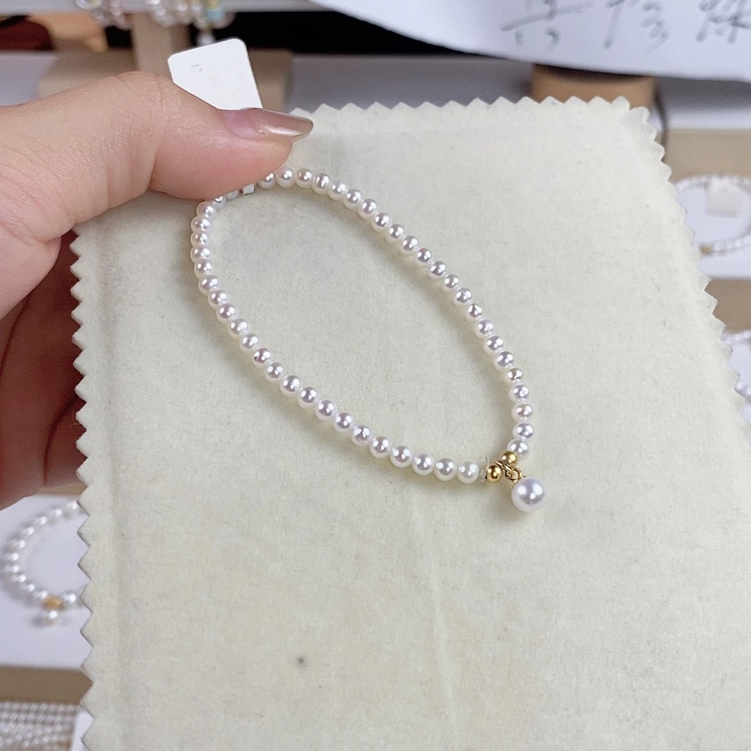 淡水珍珠手绳银S925镶嵌
