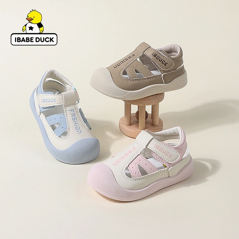 IB DUCK新款幼儿园小童学步鞋糖果凉鞋防滑薄款沙滩鞋软底鞋包头