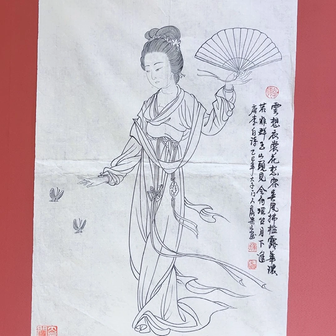 国画东***城侯果山老师亲笔手绘作品朵