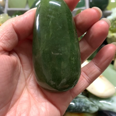 蛇纹石玉未镶嵌手把件