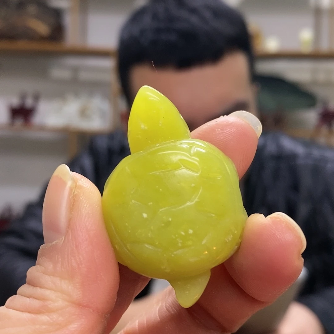 蛇纹石玉乌龟未镶嵌宝*