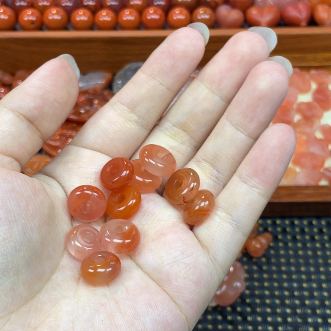 南红玛瑙未镶嵌配饰甜甜圈组合