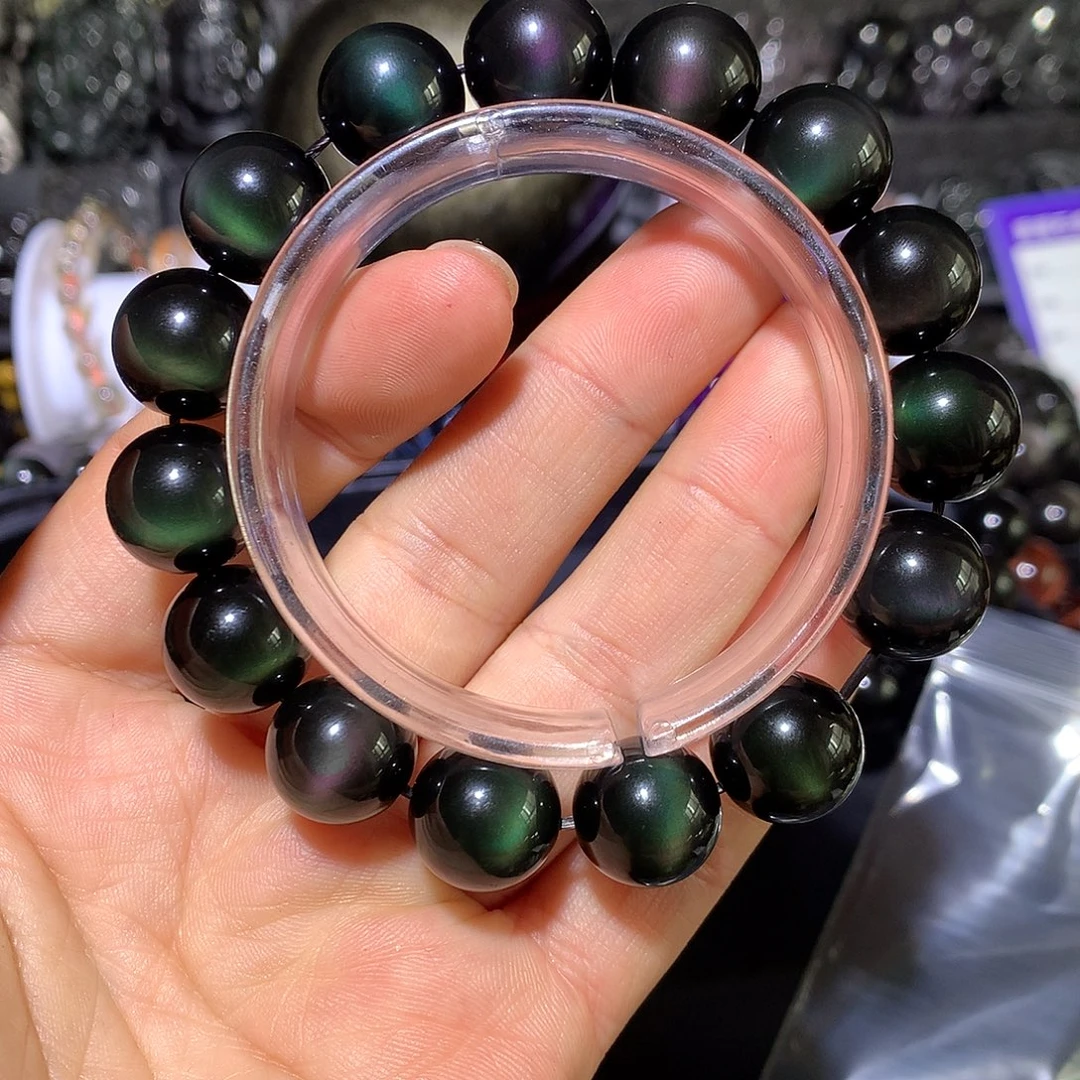 ****黑曜岩未镶嵌手链