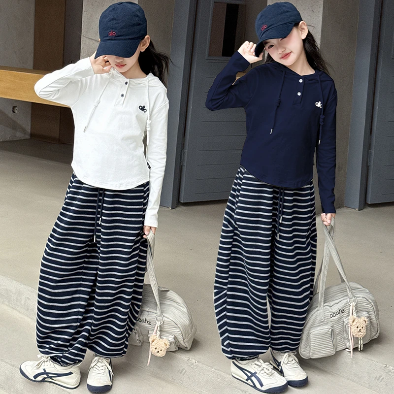 女童套装春秋2025新款洋气时髦中大童运动上衣儿童卫衣裤子两件套
