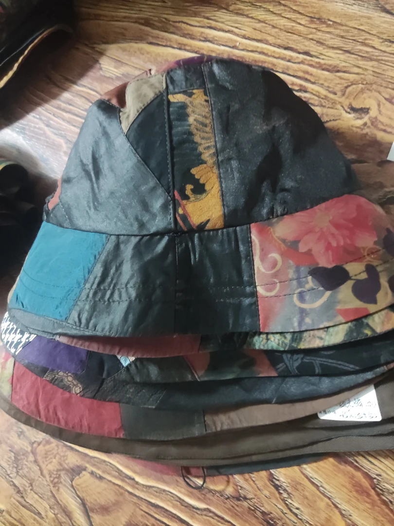 香云纱杂色拼接款渔夫帽56-57头围帽子休闲时尚