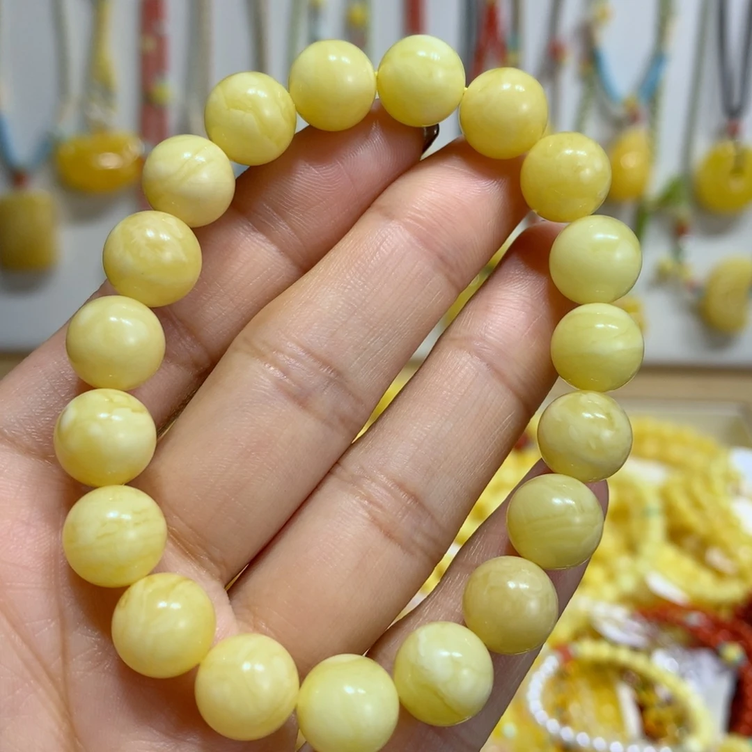 蜜蜡未镶嵌手链10.3mm