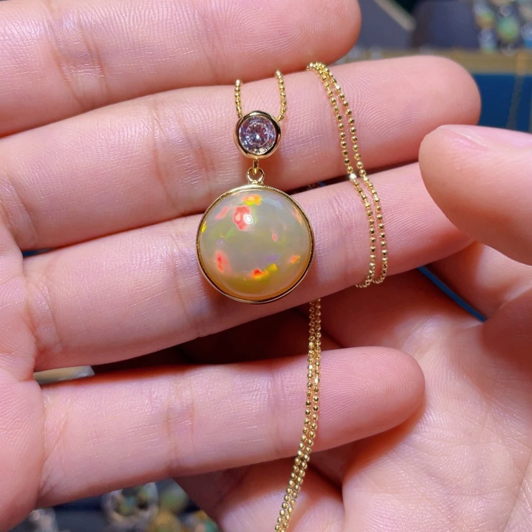 欧泊吊坠）银S925镶嵌幸****