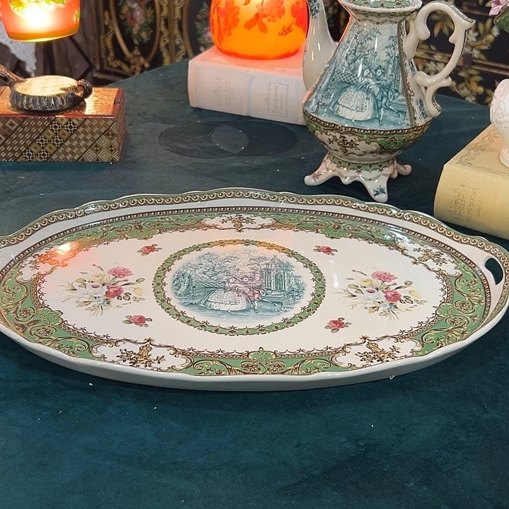 有机玻璃雅顿玫瑰庄园大号托盘