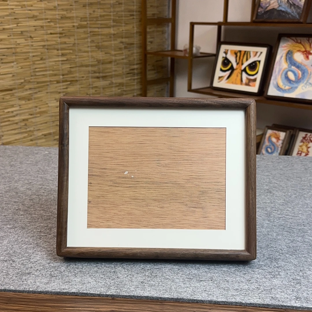 《定制链接》10寸摆台摆件北美黑胡桃实木榫卯框