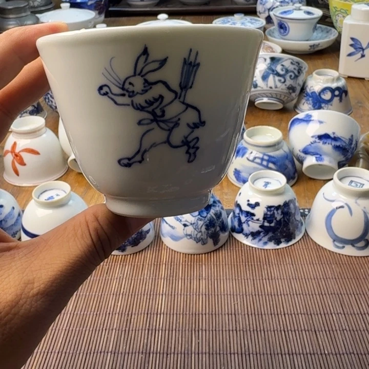 青花瓷器杯子茶具