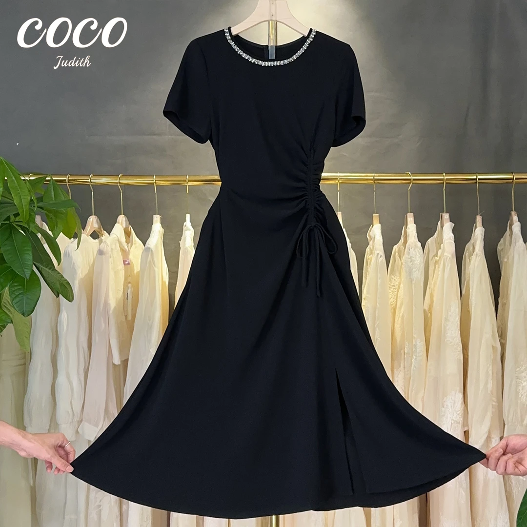 【RG1246】2025年新新款款显瘦气质轻奢时尚长款修身连衣裙