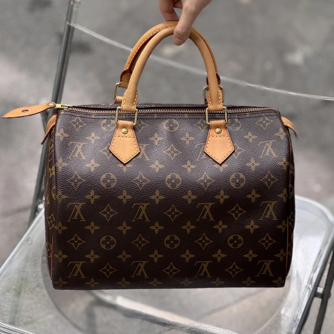 95新 LouisVuitton/路易威登 老花speedy30手提款