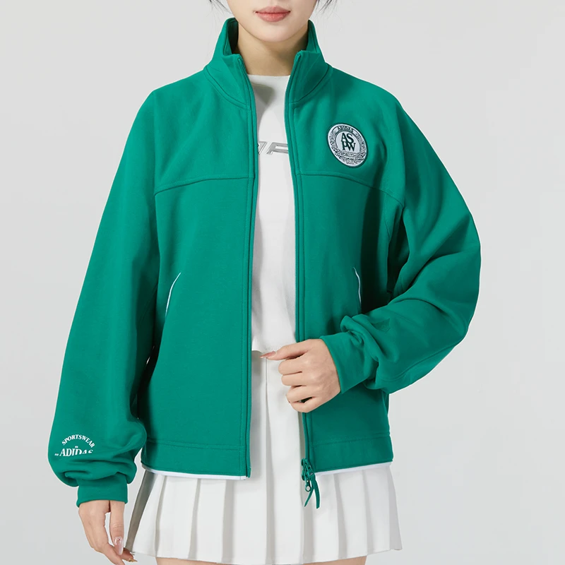 adidas/阿迪达斯~夹克装绿色外套24春新款运动服跑步训练服JD3468