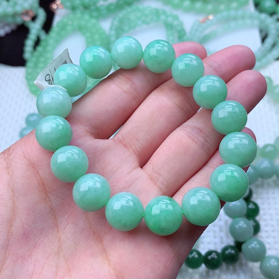 翡翠未镶嵌毛衣链卡12.8