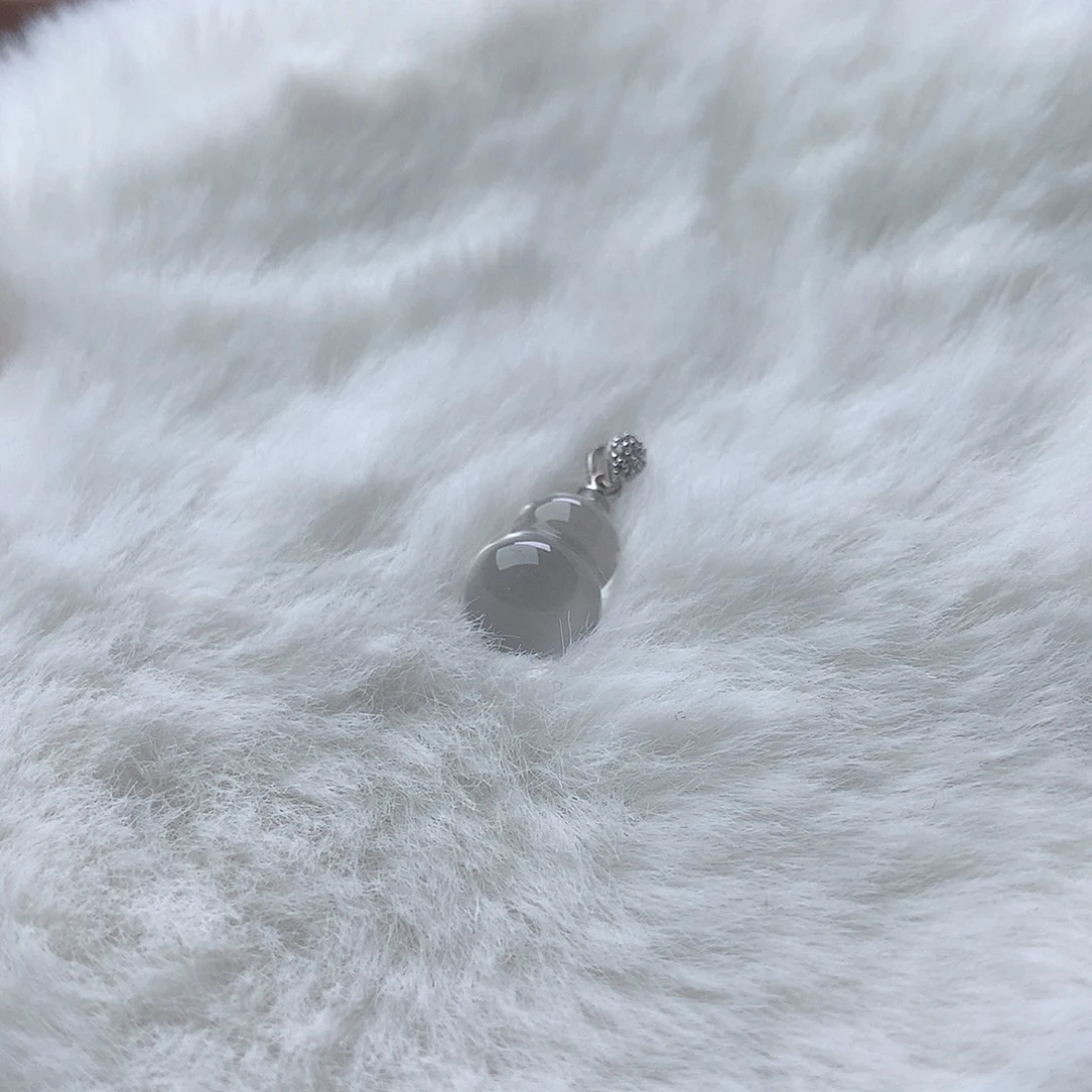 水晶吊坠(不含链)银S925镶嵌白水晶