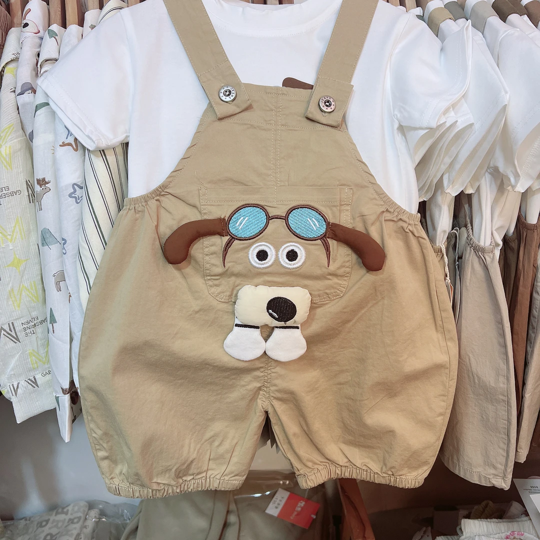 儿童夏款背带裤套装