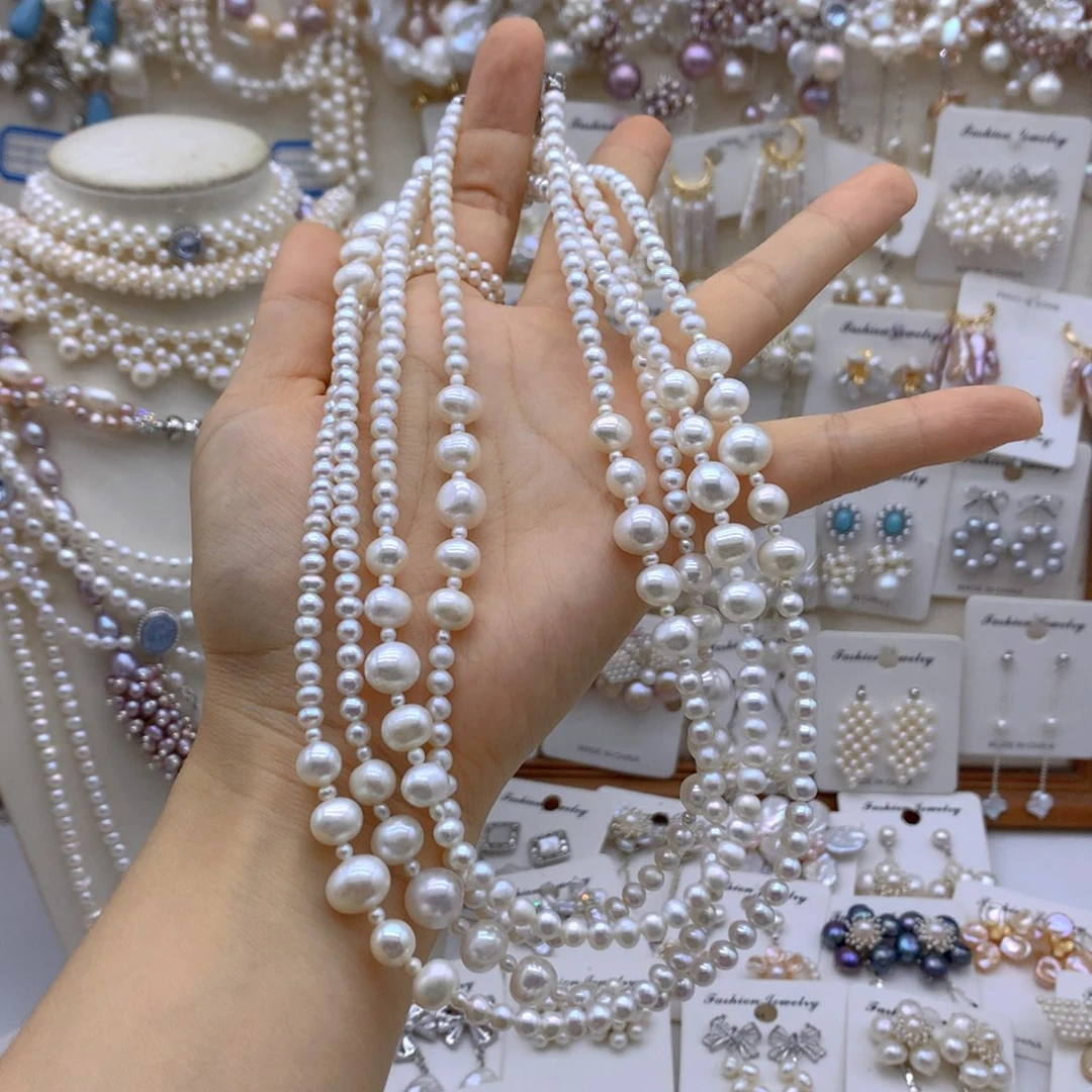 M***e合金淡水珍珠项链耳饰