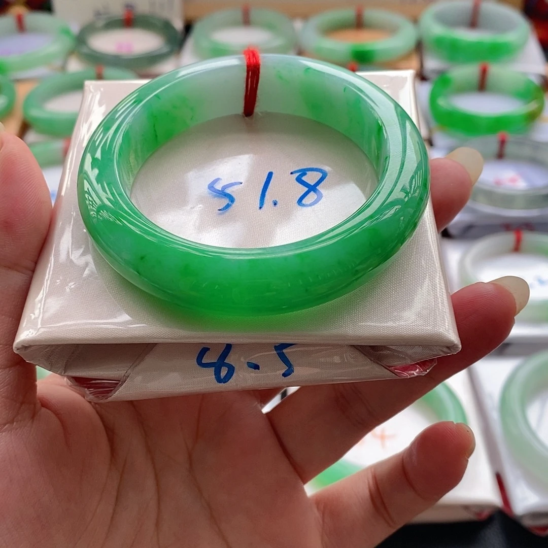 翡翠未镶嵌手镯25号强推