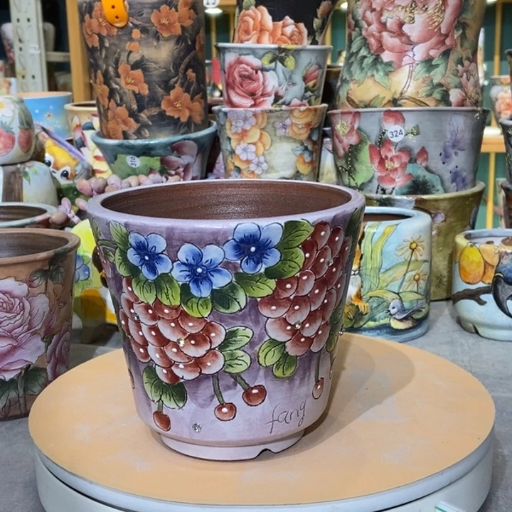 红陶景德镇艺术手绘作品