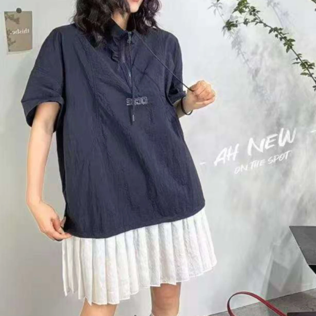 欧货短袖休闲运动连衣裙百搭显瘦洋气