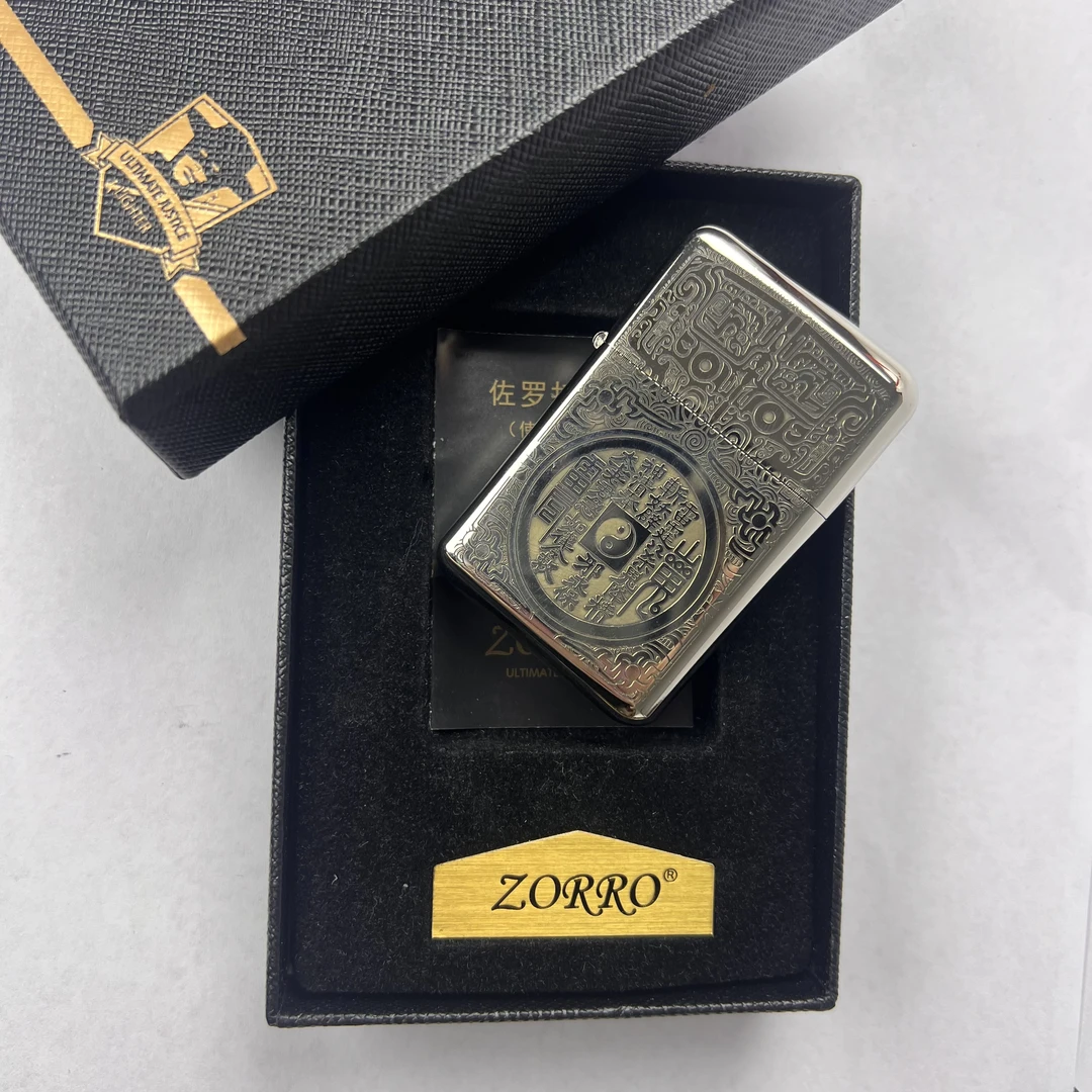佐罗z790白镍新山鬼花钱打火机